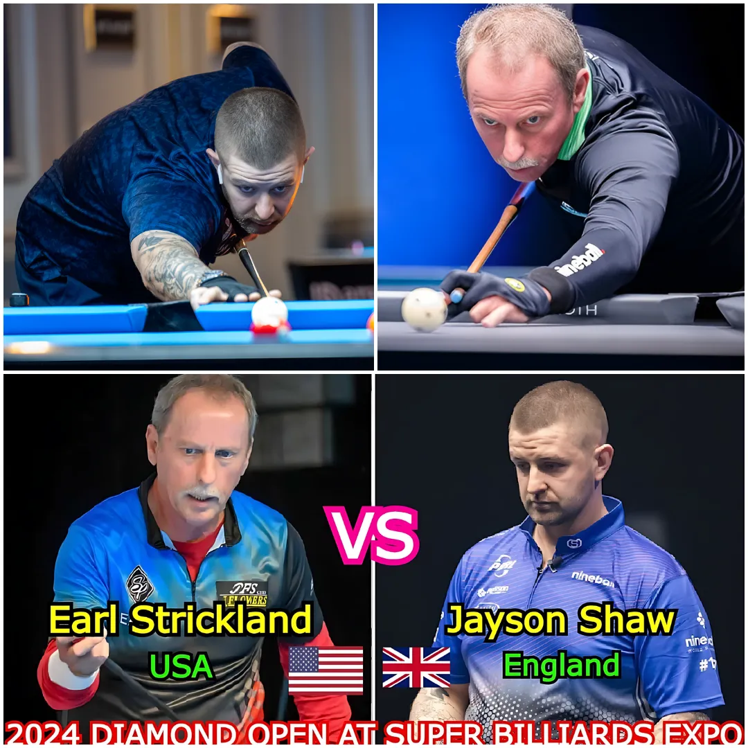 Jayson Shaw and Earl Strickland: The "Eagle" and "Jewel" battle at the 2024 Billiards Diamond Open.