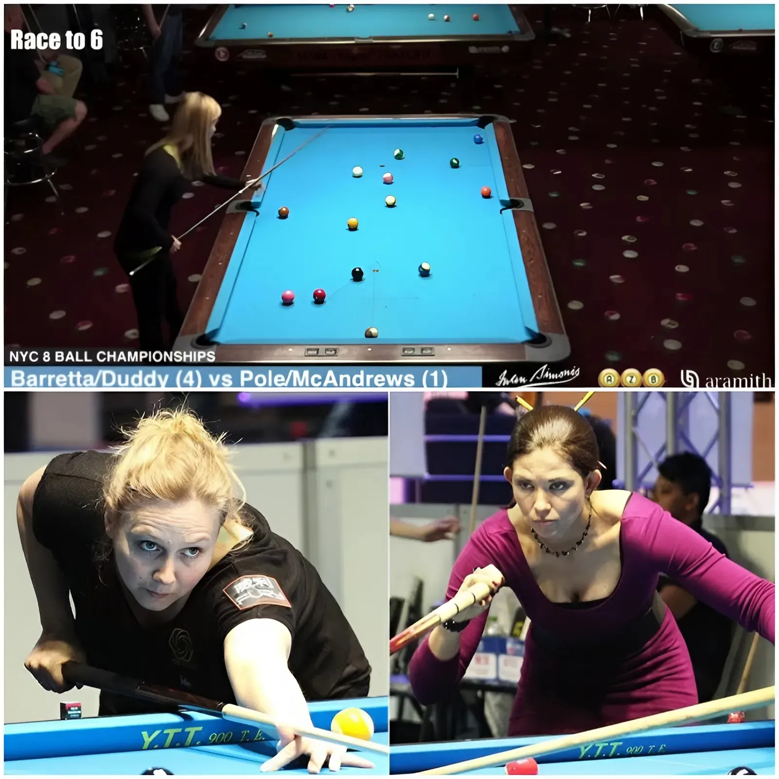 Pool Pro's Jennifer Barretta and Emily Duddy compete for historic hides in the 2019 NYC Scotch 8-Ball Championship