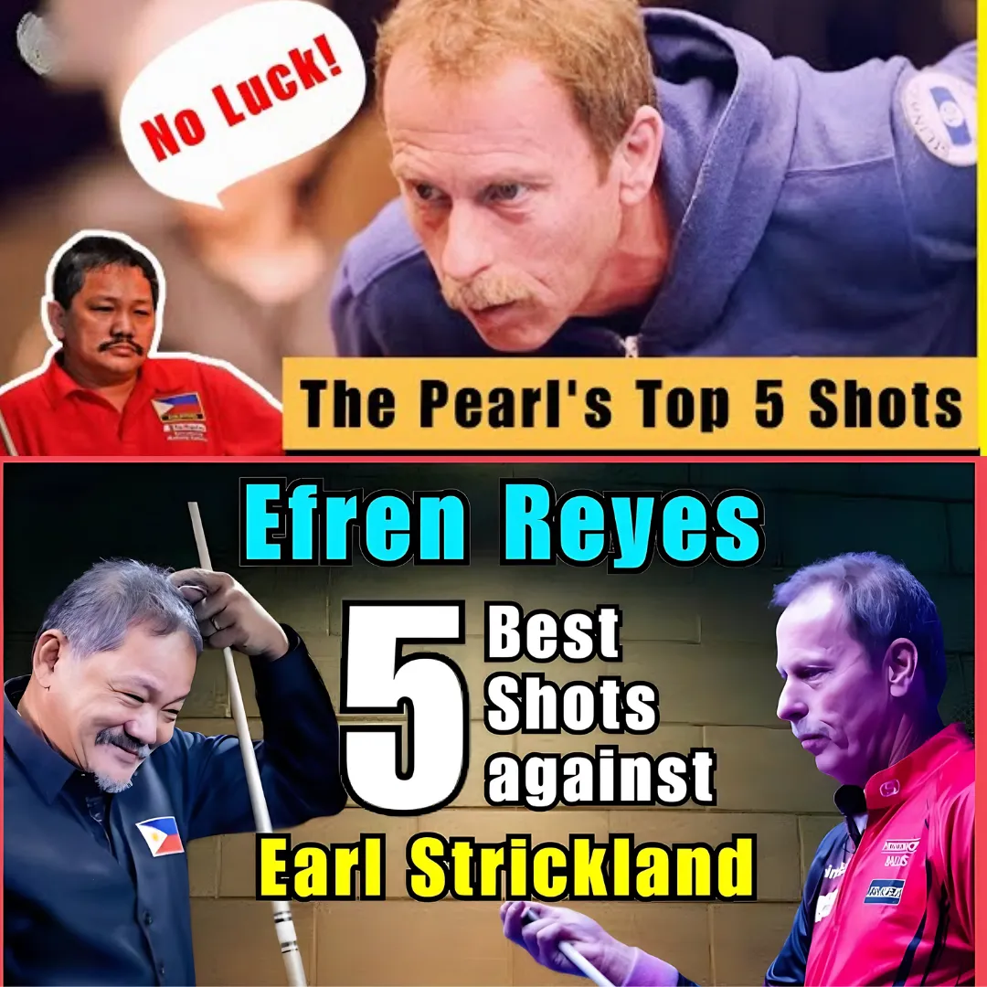 Witness greatness: Efren Reyes lands an incredible 5 shots on Earl Strickland (203)