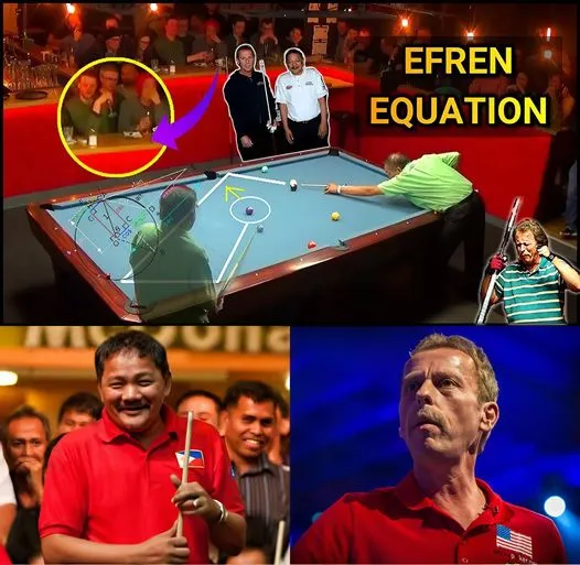 Efren Reyes is the master of kick shots and kick safety. He uses a systematic technique that proved to be so effective and he rarely misses a ball when he kick at it. (203)