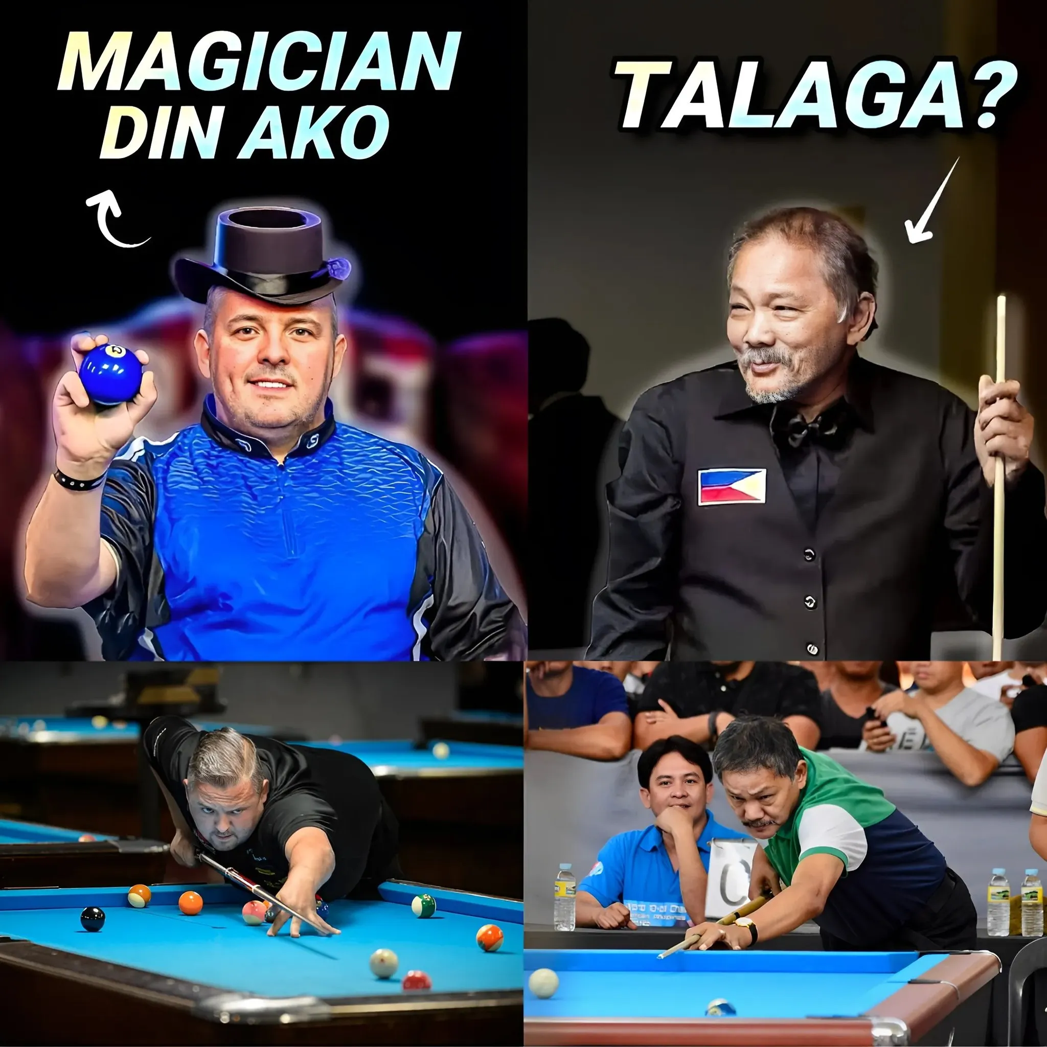 EUROPE'S MAGICIAN WANTS TO DESTROY EFREN "BATA" REYES THE PINOY MAGICIAN (203)