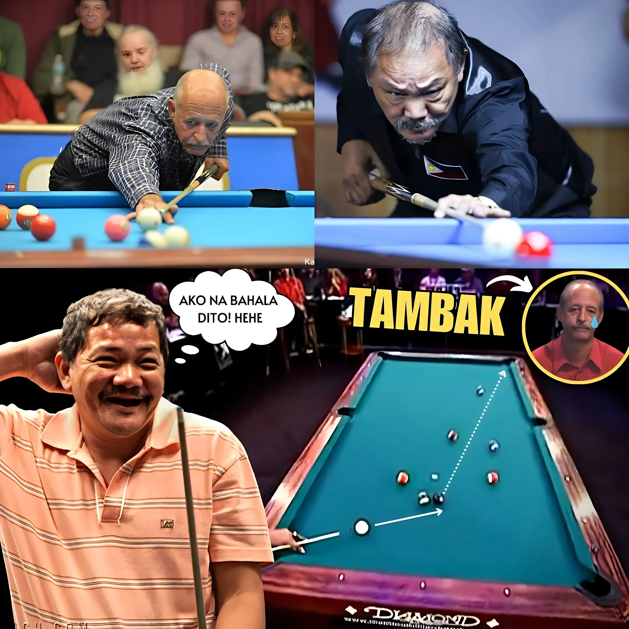 EFREN BATA REYES DID NOT STAND THE AMERICAN LEGEND! IT WASN'T EVEN SCORE! HEAP! (203)