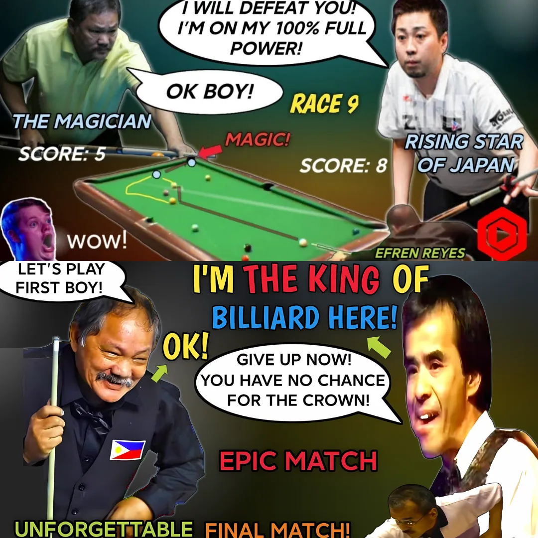 The Japanese billiards king is confident that he can stop the "magic" shot of "Saint" Efren Reyes (203)