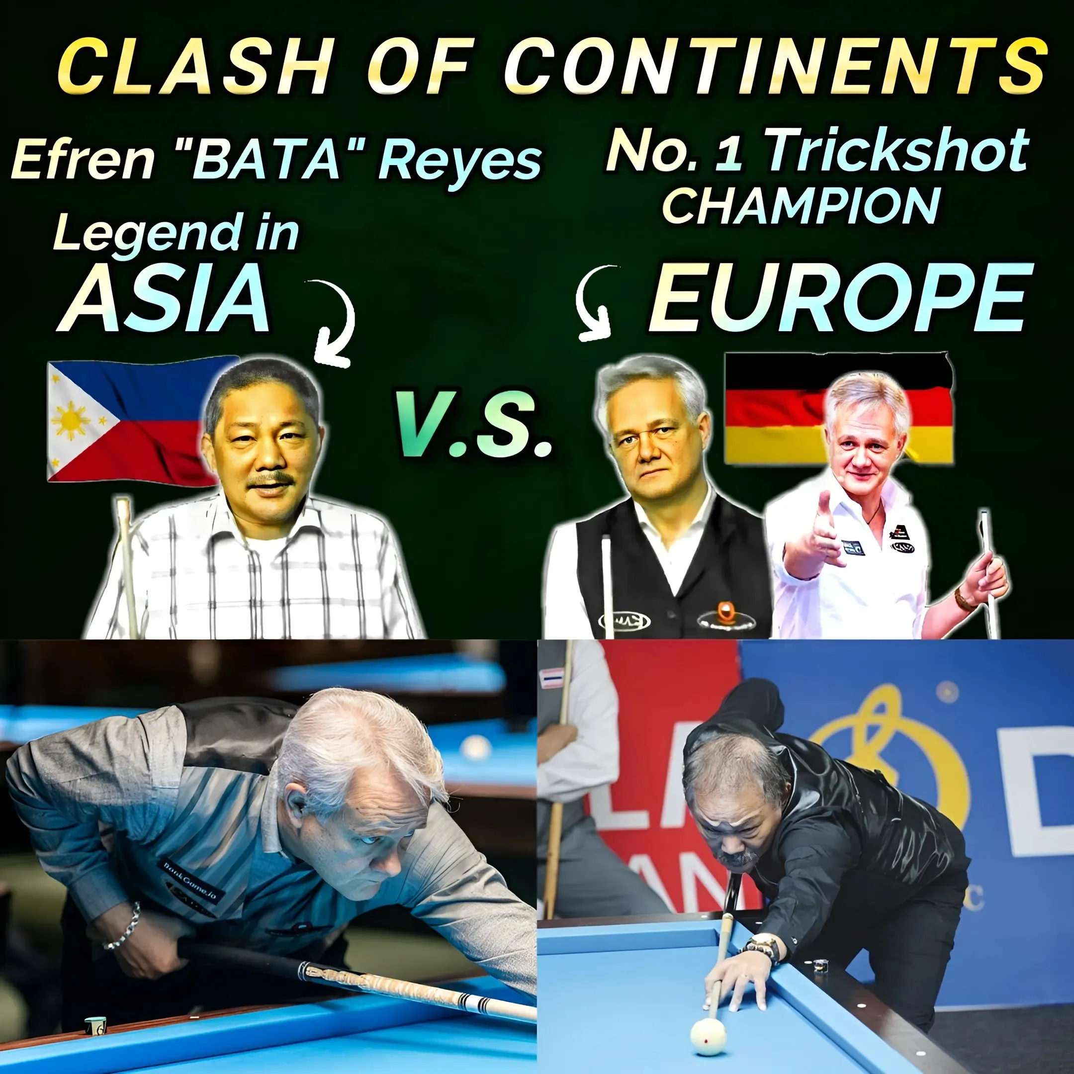 Efren Reyes met Europe's No. 1 Trick shot Legend and this happened...