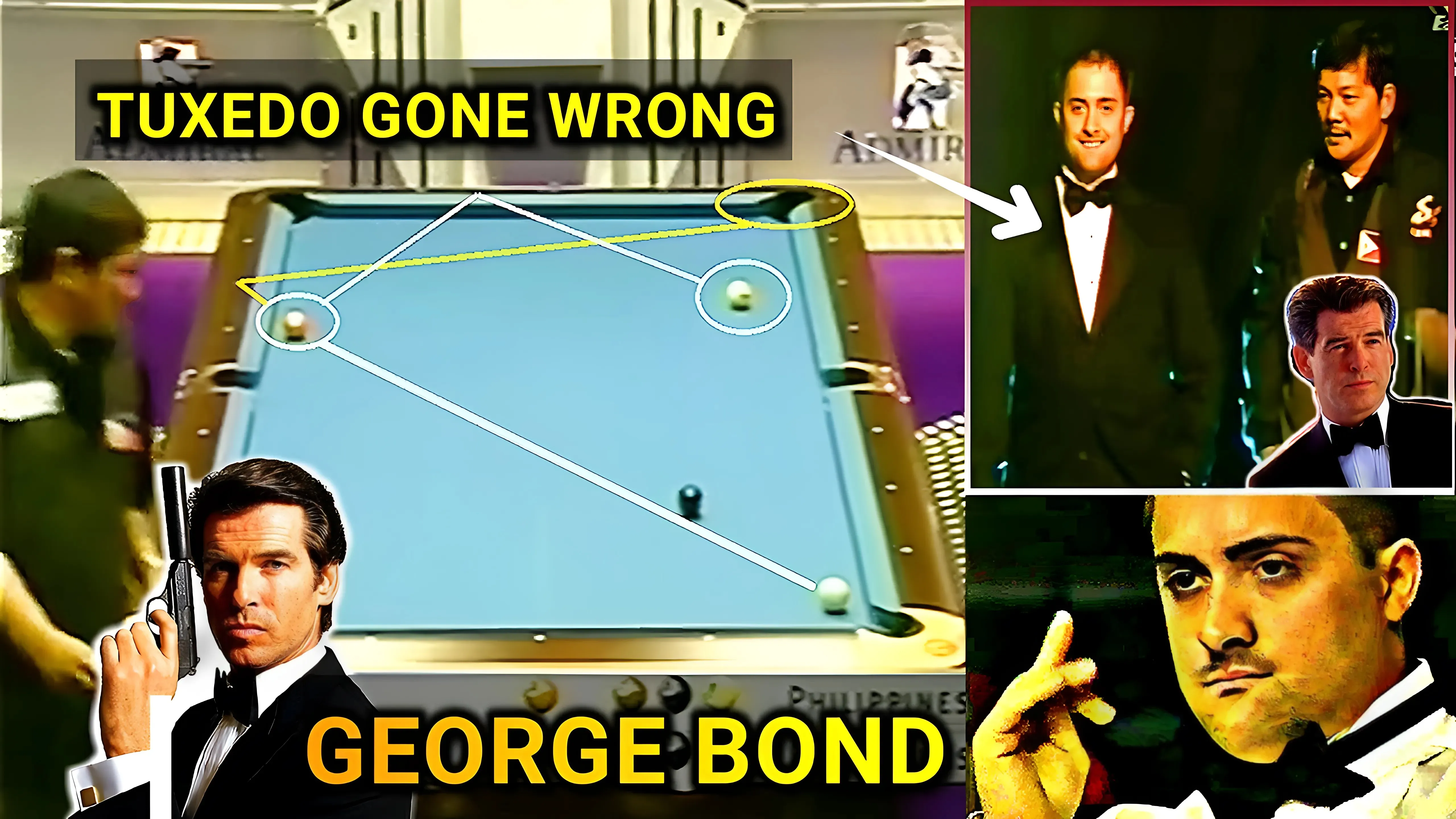 Serious Mistake: Billiards Legend Efren Reyes Has Trouble During "James Bond" Match