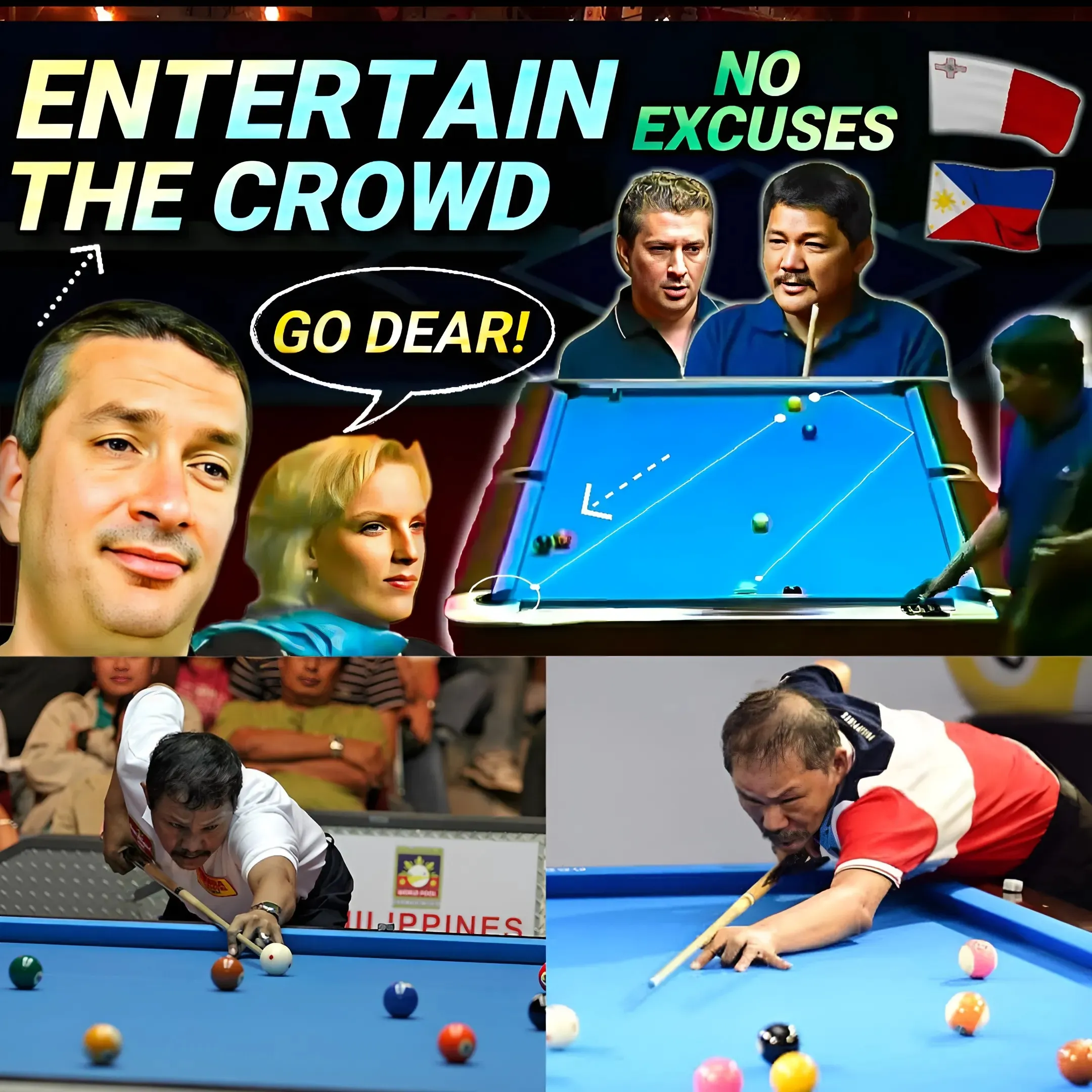 Efren Reyes Tries to Keep Up with "The FASTEST POOL PLAYER" from MALTA