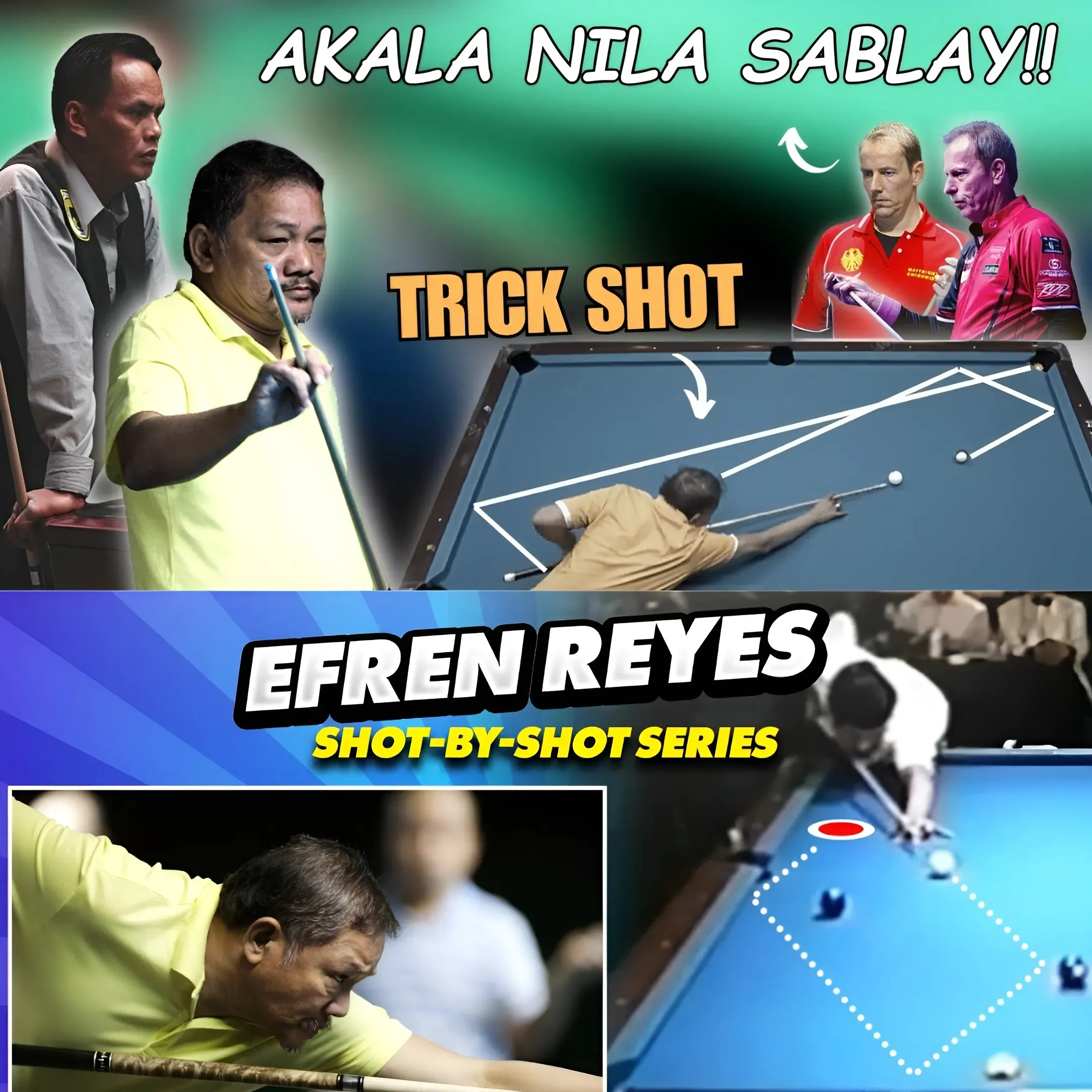 GERMANY WAS SURPRISED BY EFREN REYES' TIRA! COMPARE EFREN and DJANGO against BILLARD LEGENDS