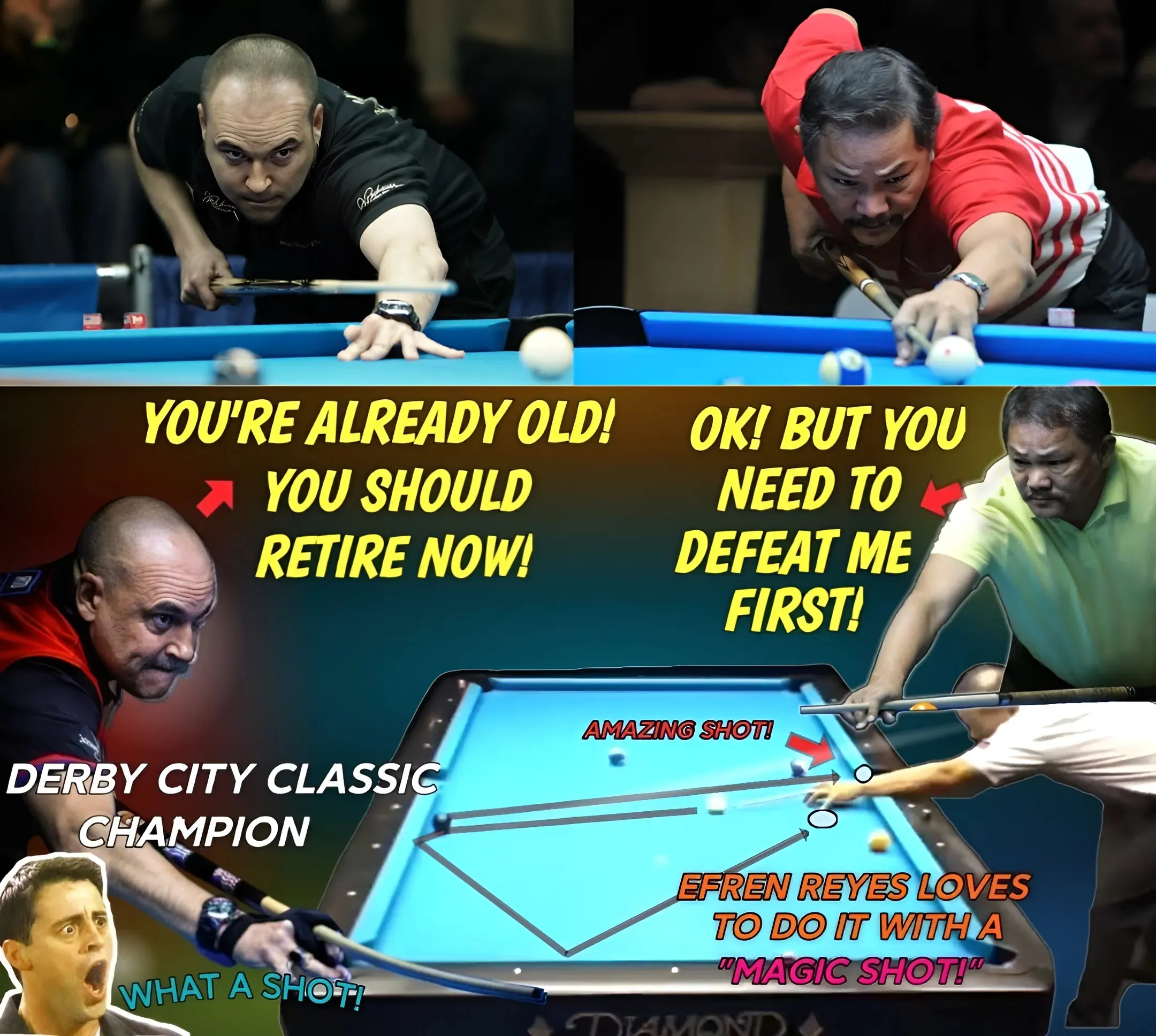 Billiards Legend Efren Reyes Is About To Face Derby City Champion: Who Will Win?