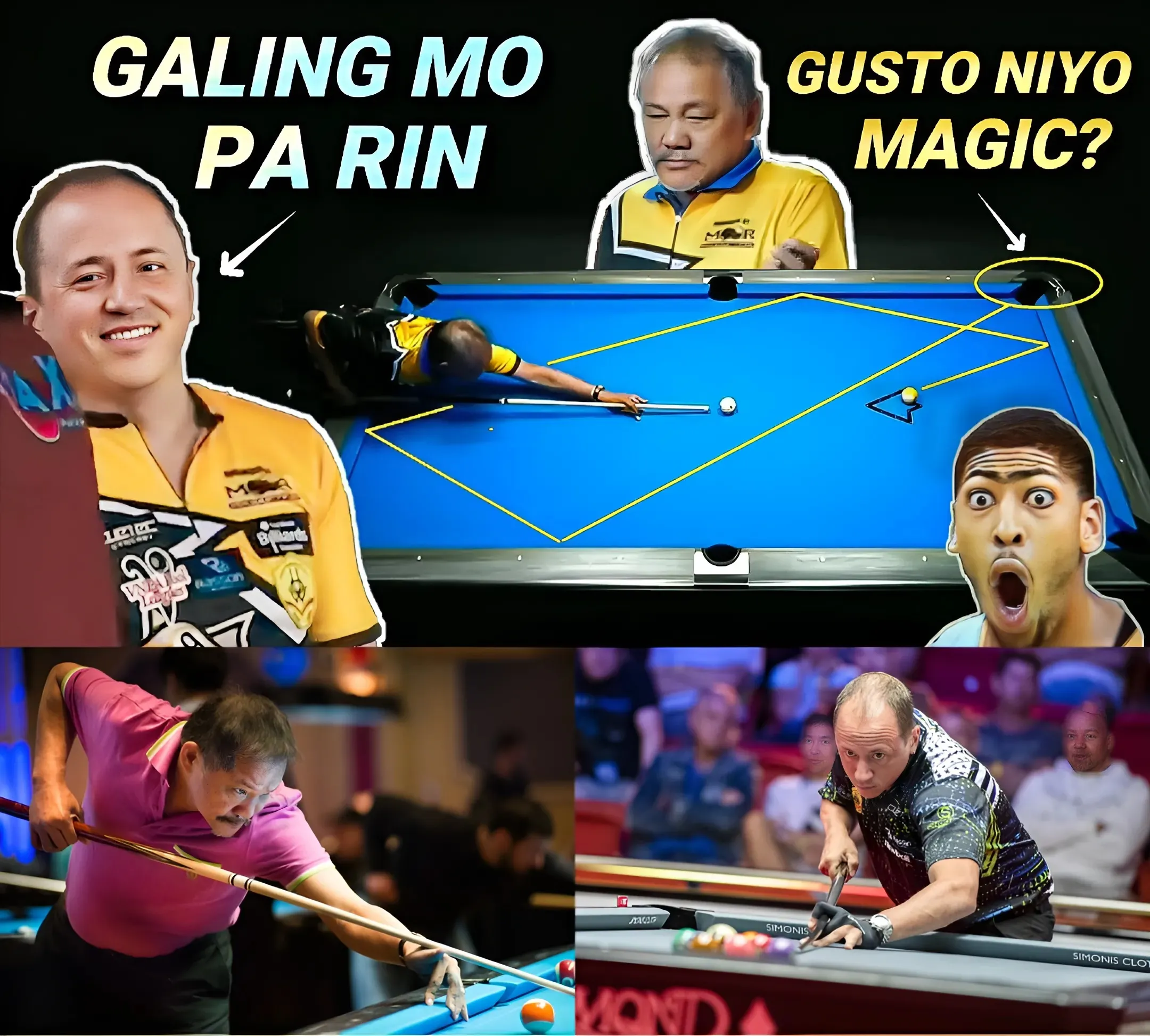 American Shane Van Boening's Moment of Smile When Witnessing Super Billiards Efren Reyes!