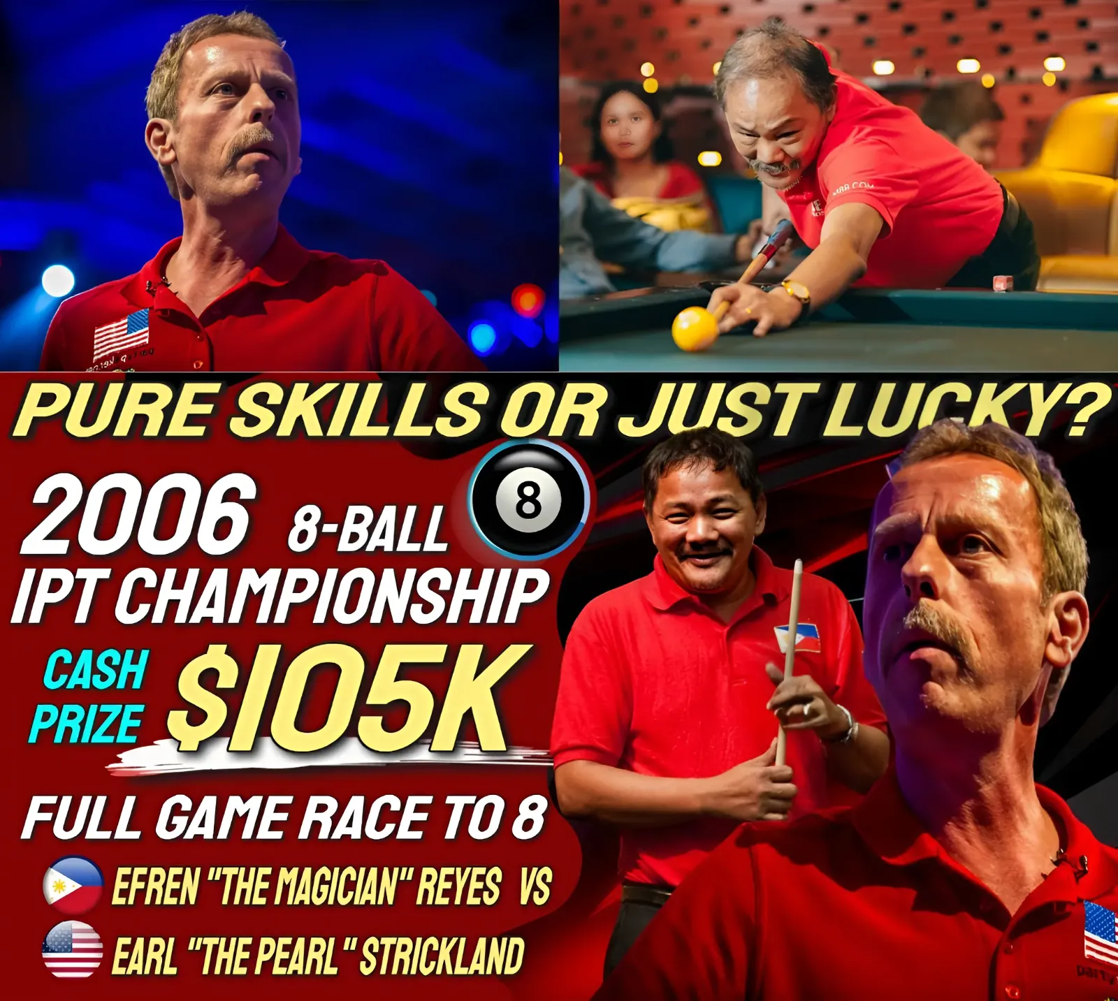 STRICKLAND ACCUSED EFREN REYES FOR BEING LUCKY THE REASON WHY HE WAS DEFEATED WHAT CAN YOU SAY?