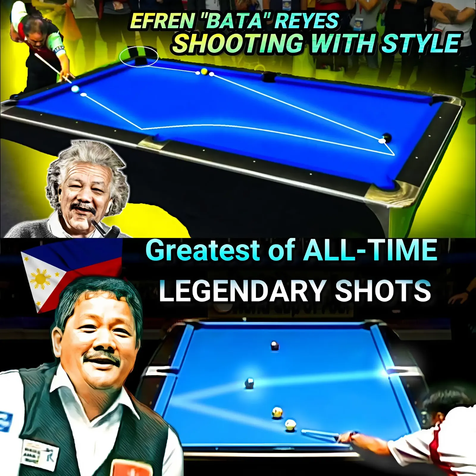 EFREN REYES LEGENDARY SHOTS WITH A TWIST