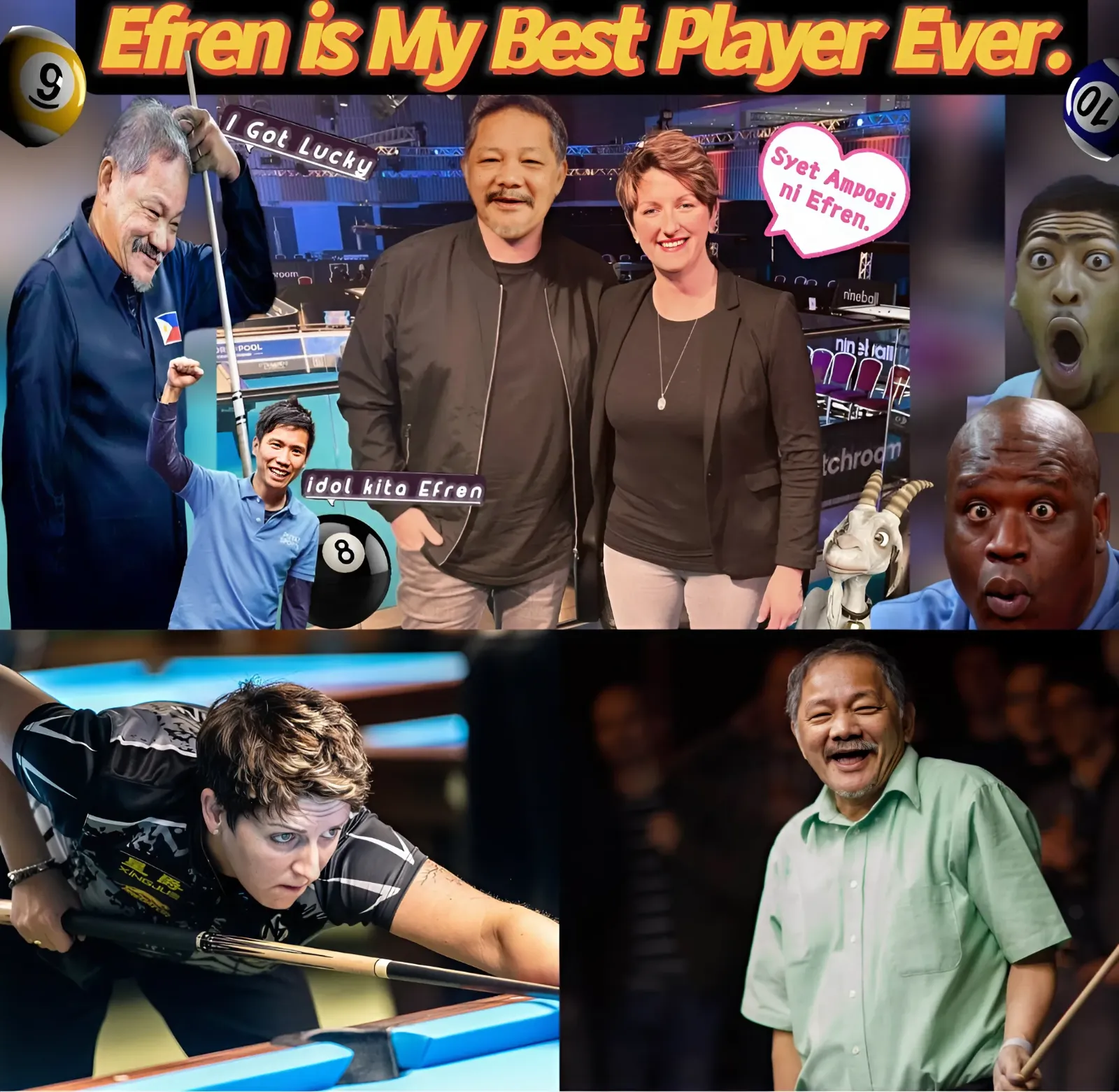 EFREN is The Best Pool Player Ever Kelly Fisher said