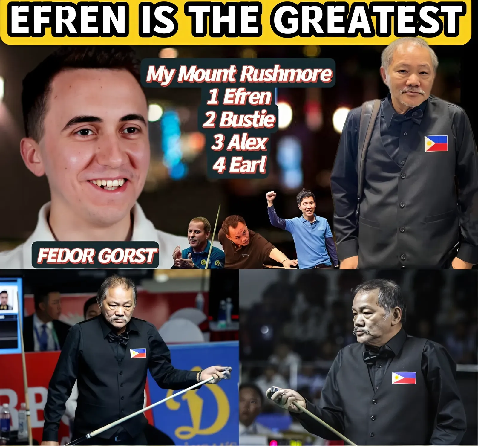 My GOAT is EFREN! Fedor Gorst Can't Believe What Just Happened!