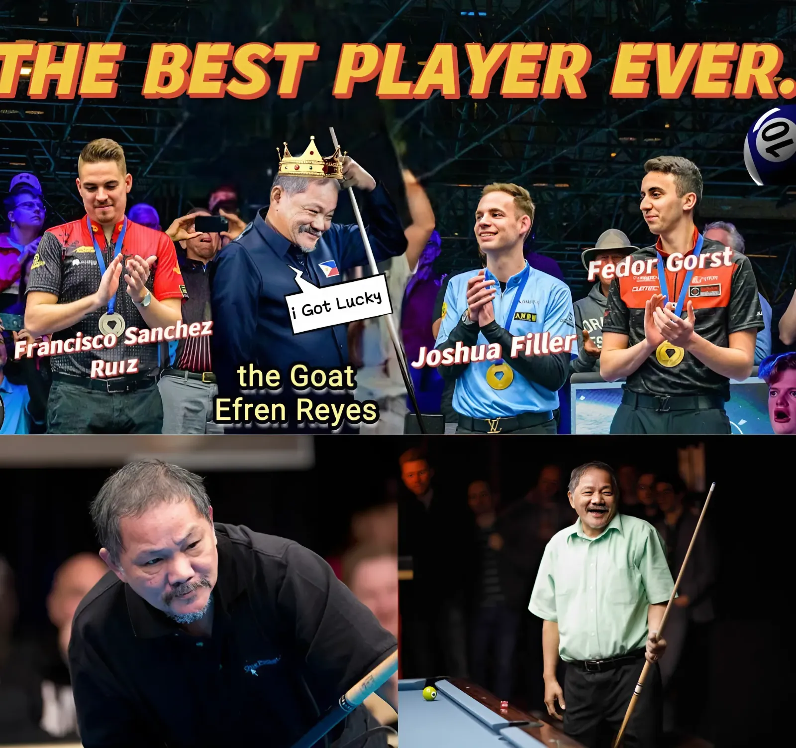 GOAT of Pool Crowned? Francisco Sanchez Ruiz Declares Efren Reyes the Undisputed King!