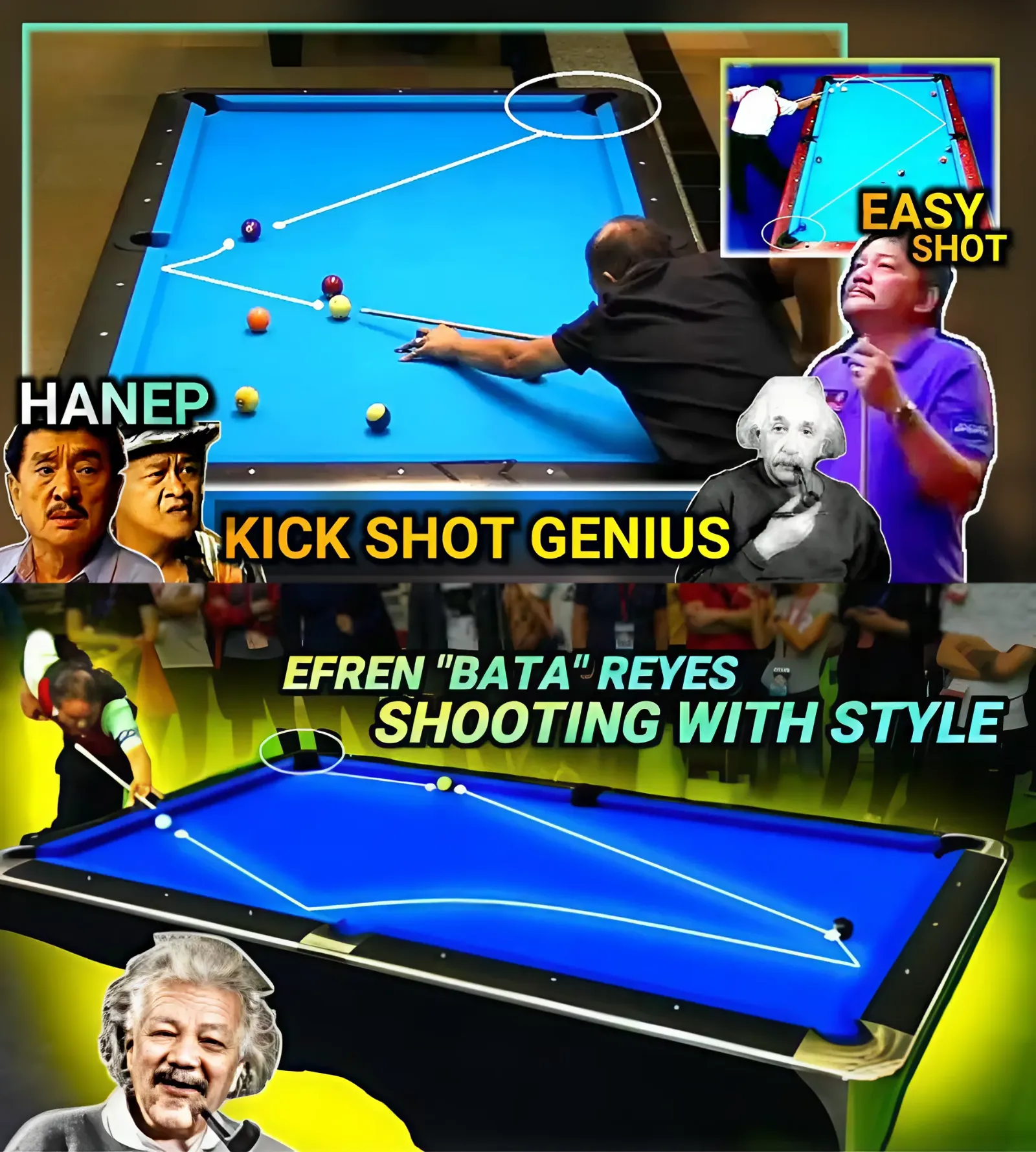 Efren's secret weapon revealed! The opponent is stunned by the power of the Kich Shot!