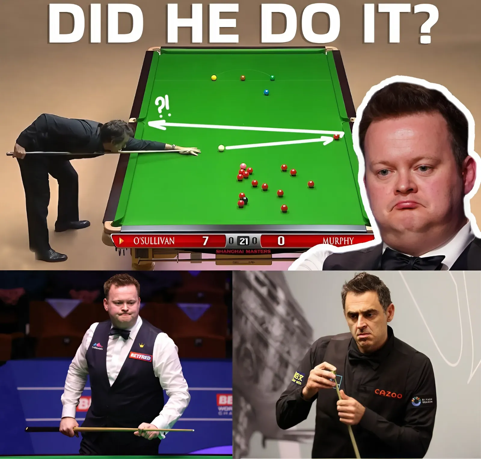 No one could believe what they saw! OMG! Ronnie O'Sullivan!