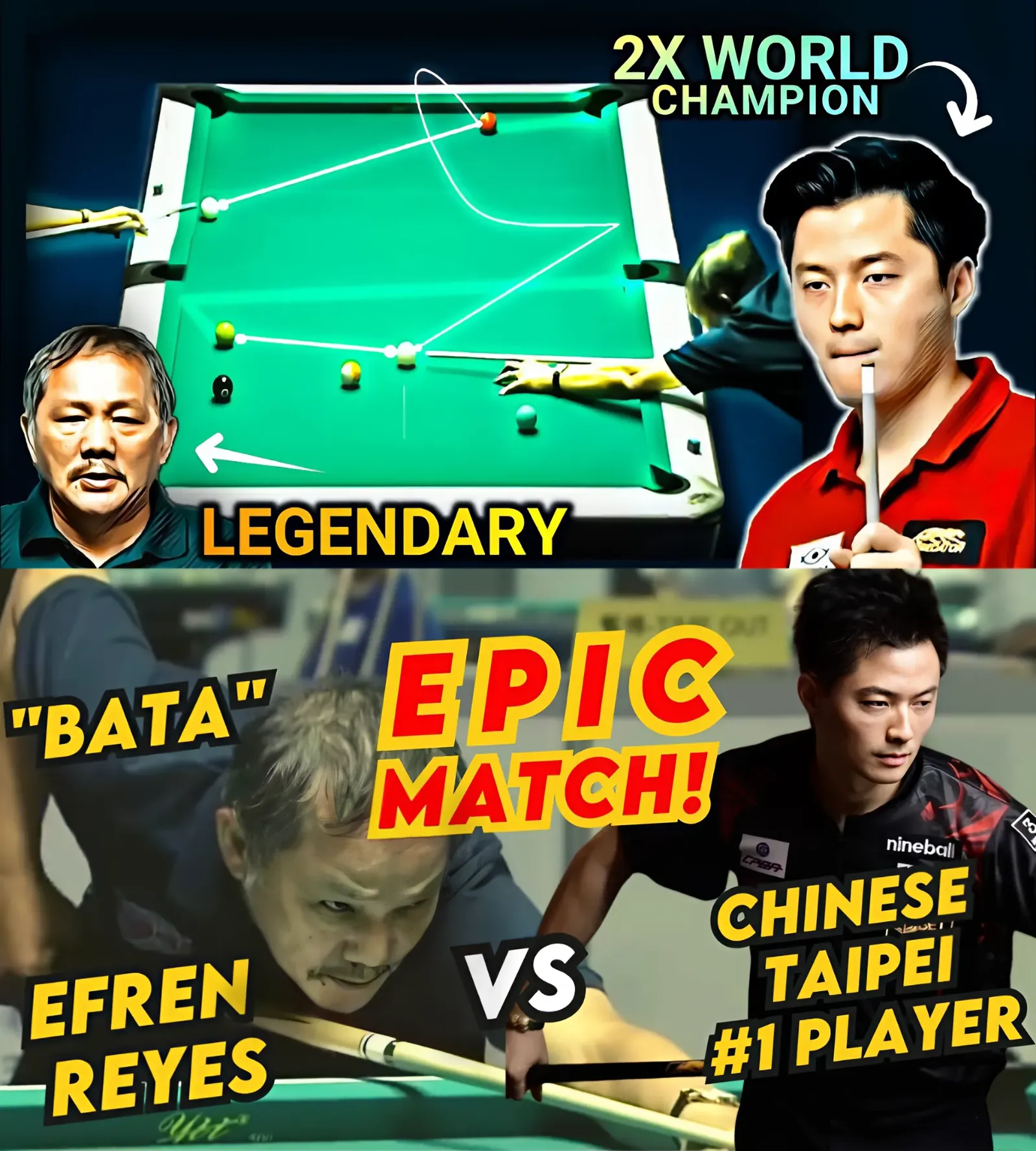 69-Year-Old Pool Legend EFREN REYES Faces Off Against Young Upstart in Epic Showdown: Will Age Prevail or Will Youth Triumph?-copy