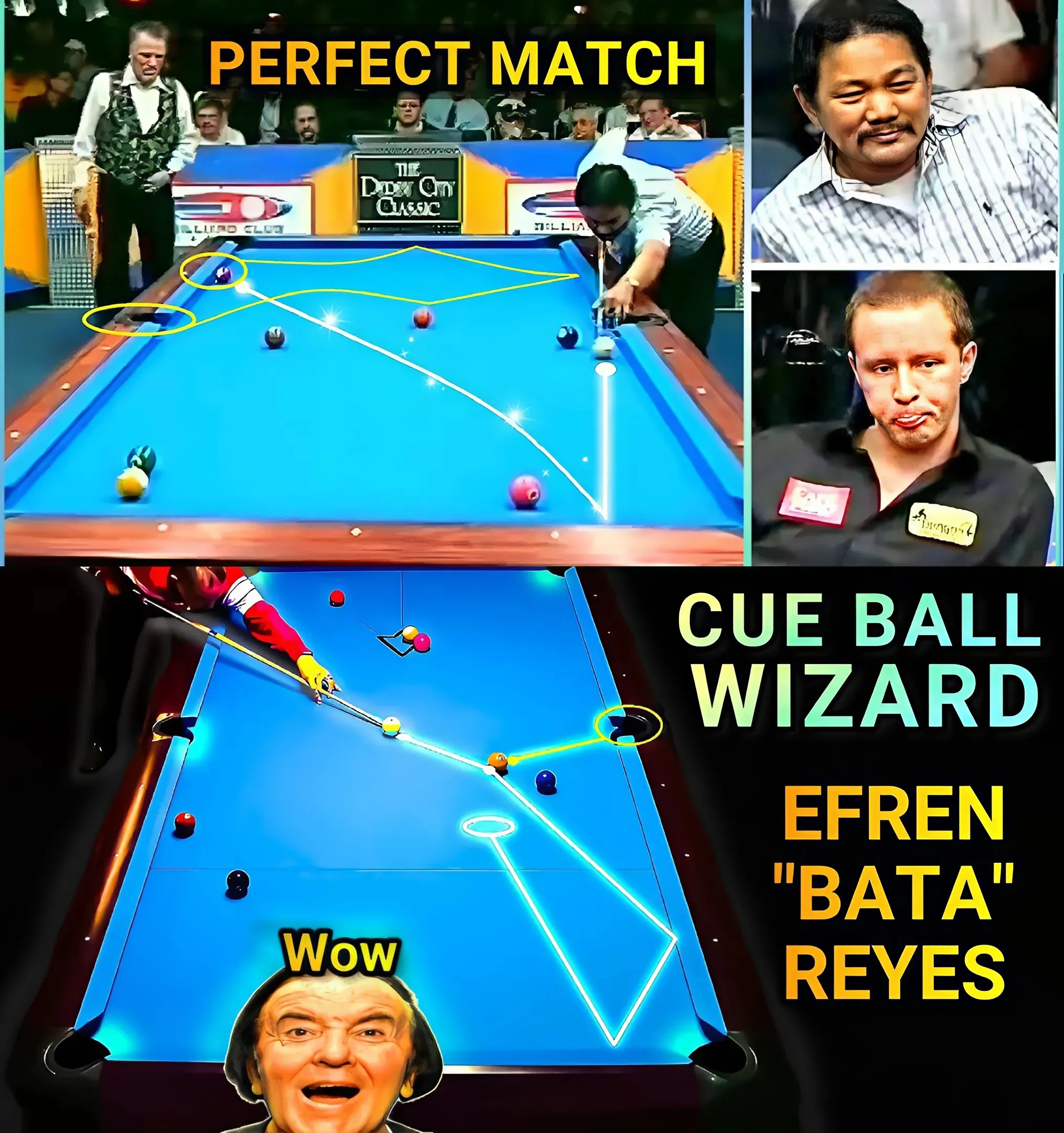 Pool Wizard Efren Reyes Casts a Spell with His Impeccable Performance in a Perfect Match!