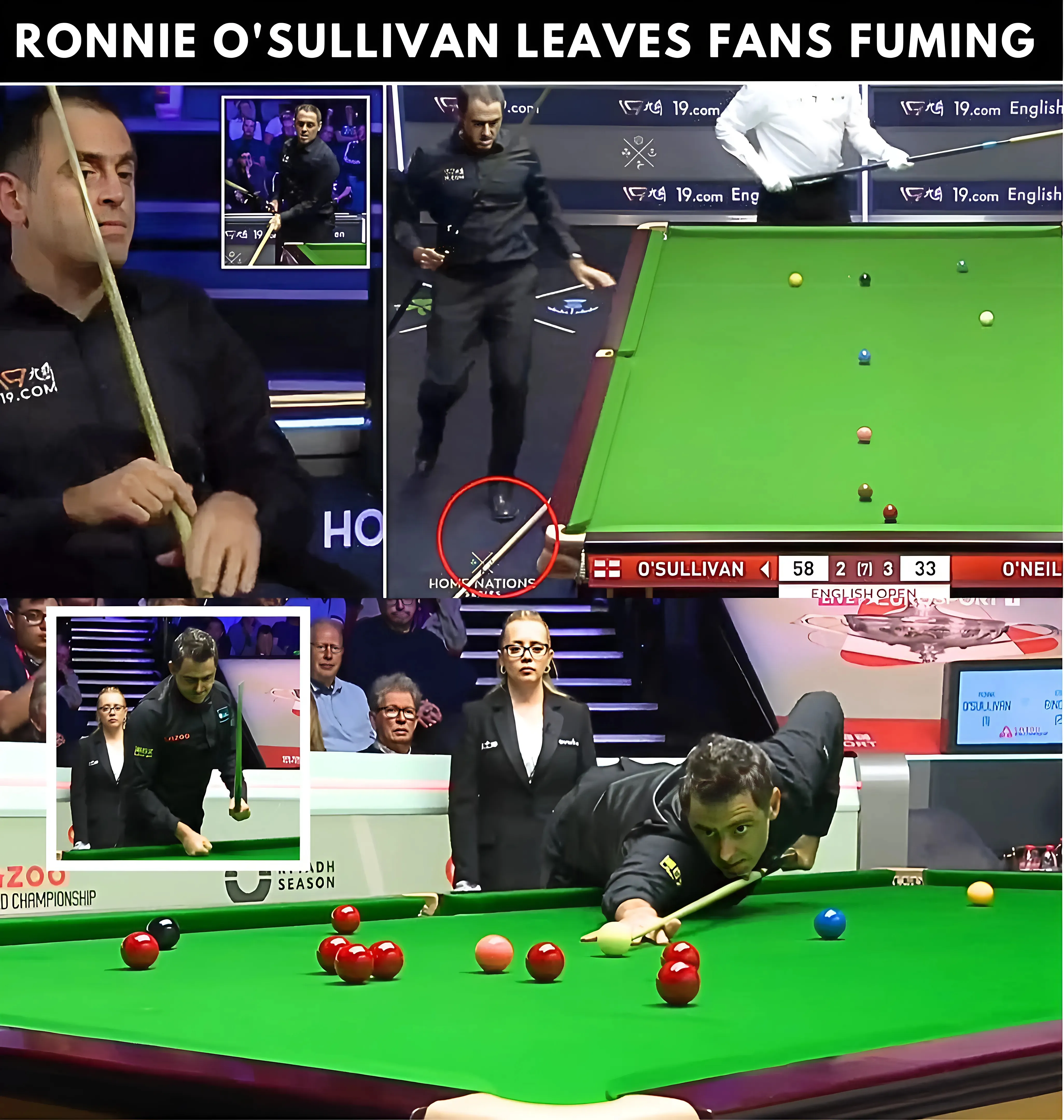 Outrage as Ronnie O'Sullivan's Controversial Rest Kick Stuns Snooker Fans