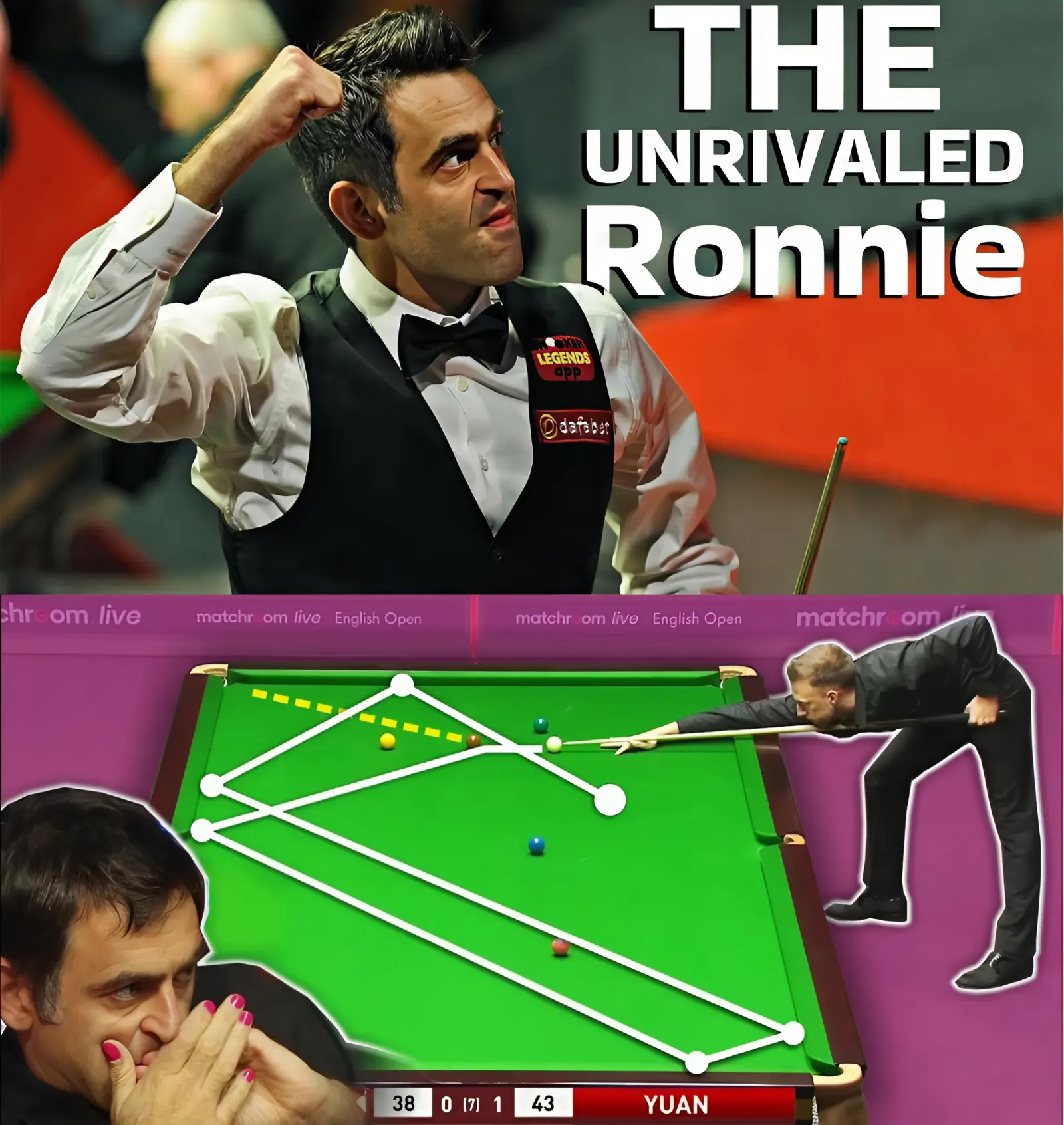 I couldn't believe my eyes what was happening, this was definitely the best shot of Ronnie O'Sullivan's career