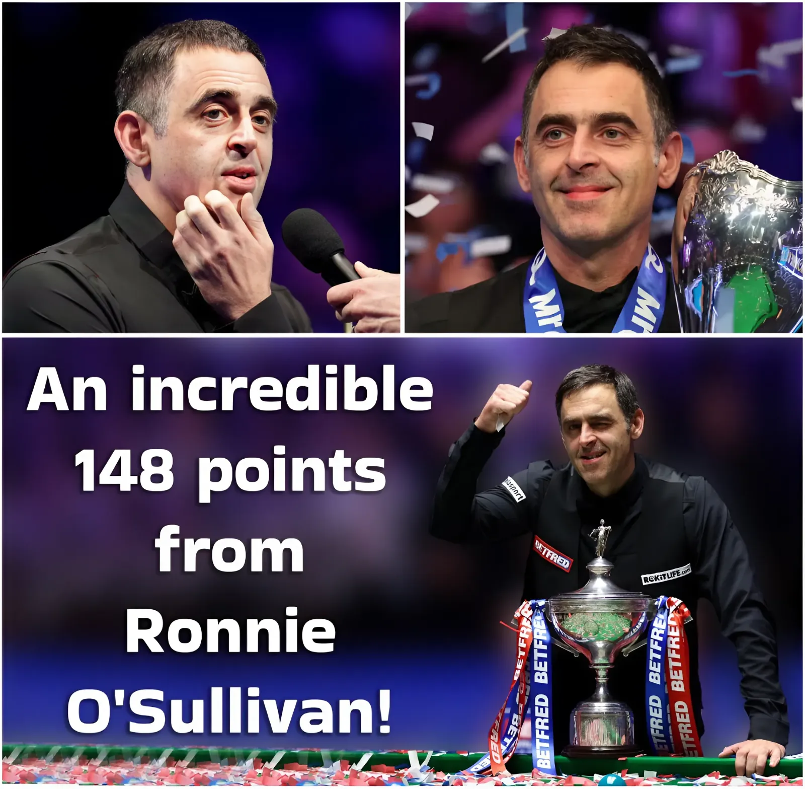 148 HORRIFYING POINTS! RONNIE O'SULLIVAN'S RECORD POST CAUSES THE SNOKER COMMUNITY!