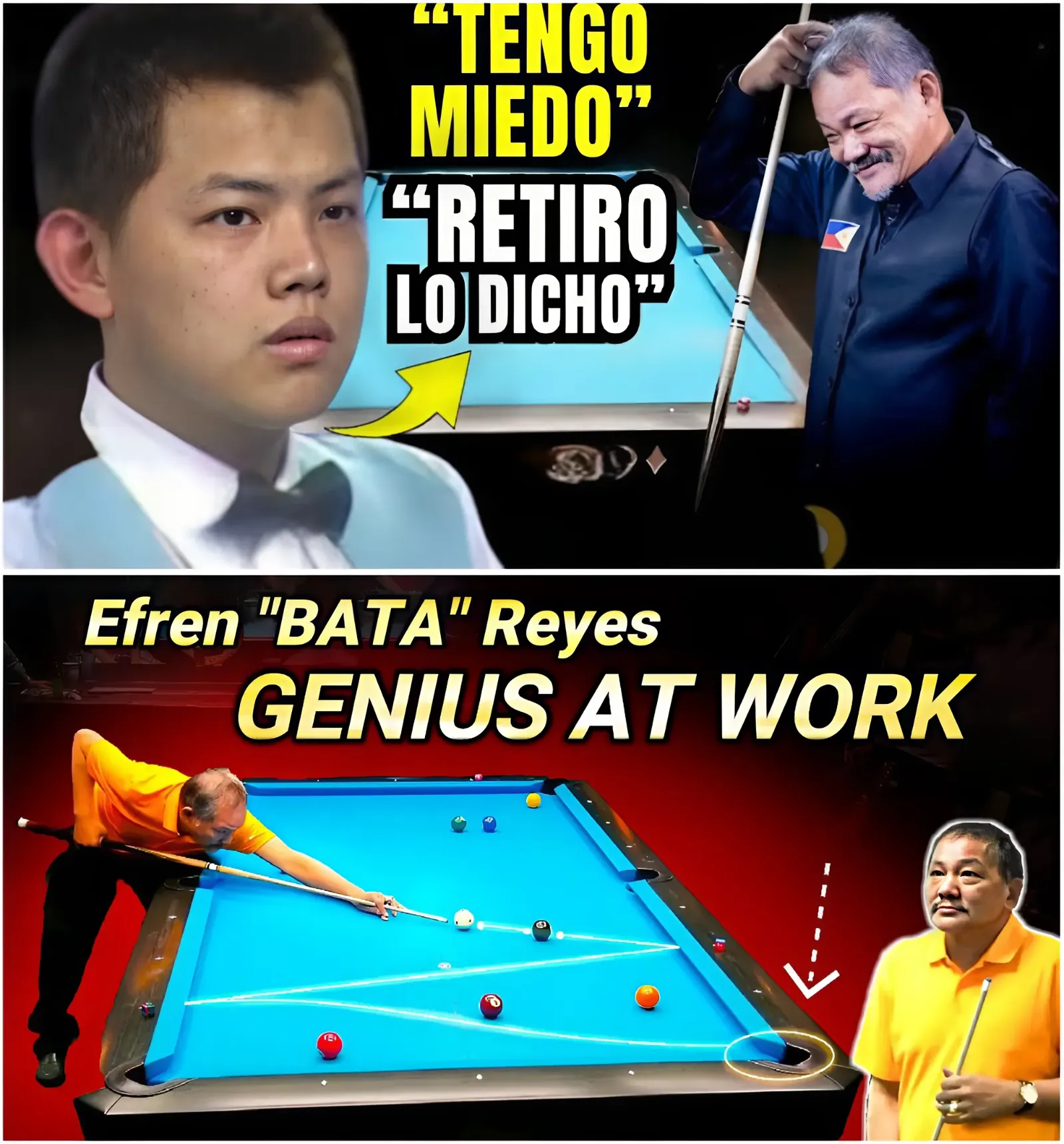 Very CONFIDENT Young Player Believed He Could UNDERESTIMATE Efren Reyes and Received What He Deserved (It Ends Like This)