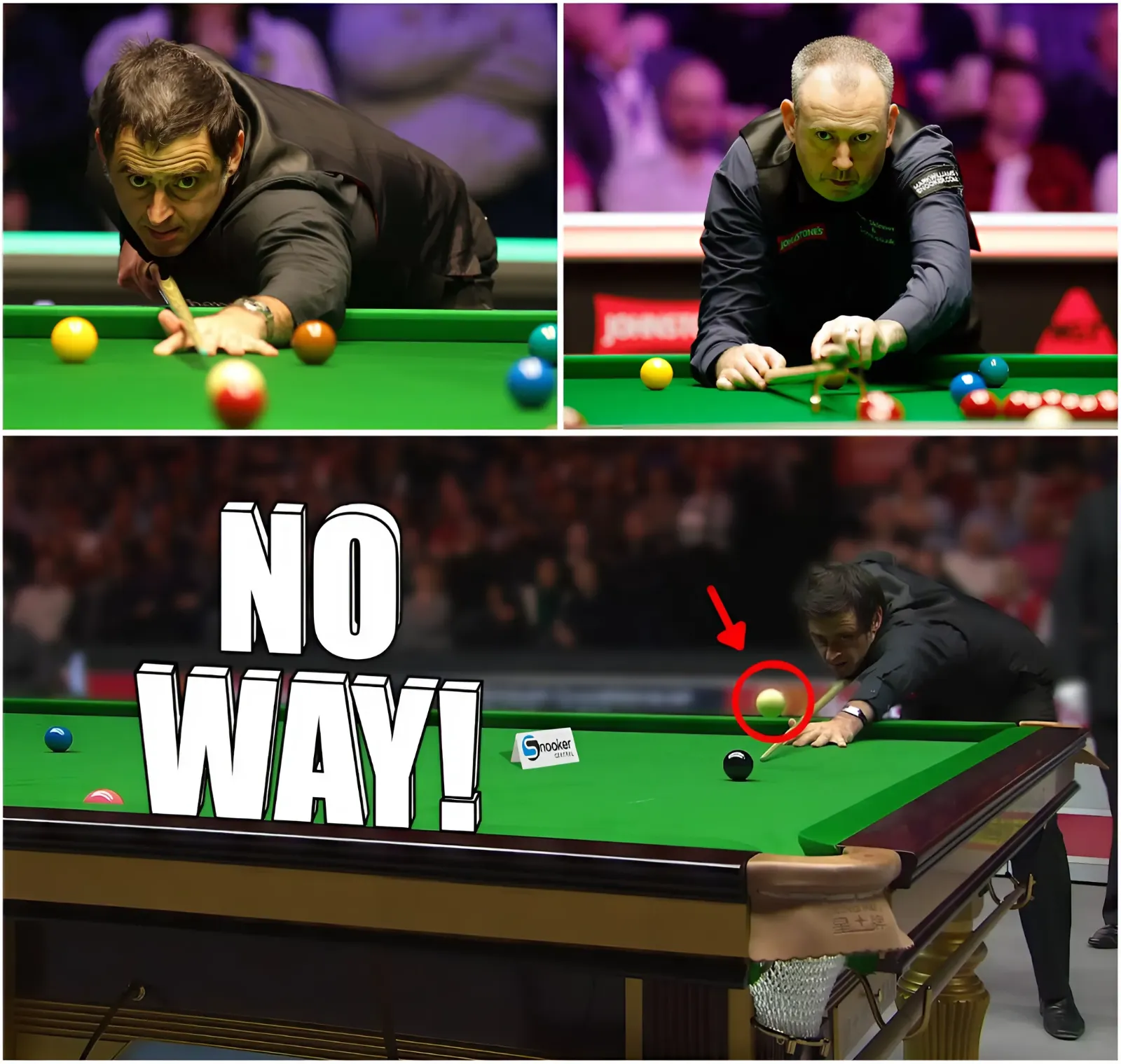 "What's going on? How can you do that?" Williams was surprised by TRICK SHOTS to solve Ronnie O'Sullivan's difficult ball position.