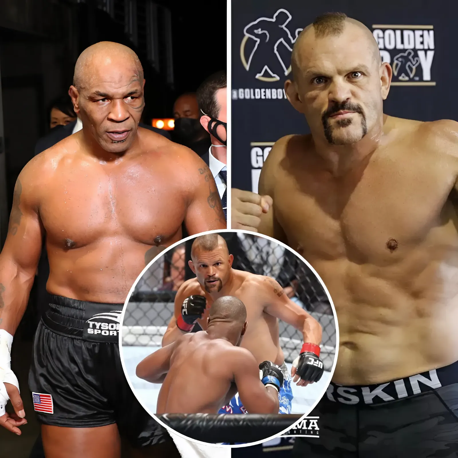 Chuck Liddell declared he would defeat Mike Tyson in a street fight, “In a street fight, I would definitely win!”