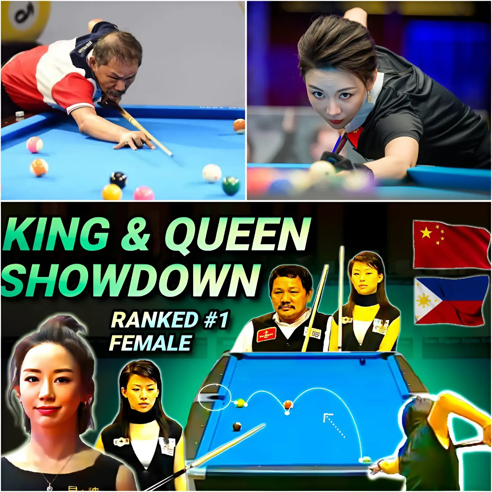 EFREN REYES IS ATTRACTIVE BY THE 9-BALL QUEEN FROM CHINA WHICH CAUSES HIM TO MAKE MISTAKE SHOTS🤣🤣