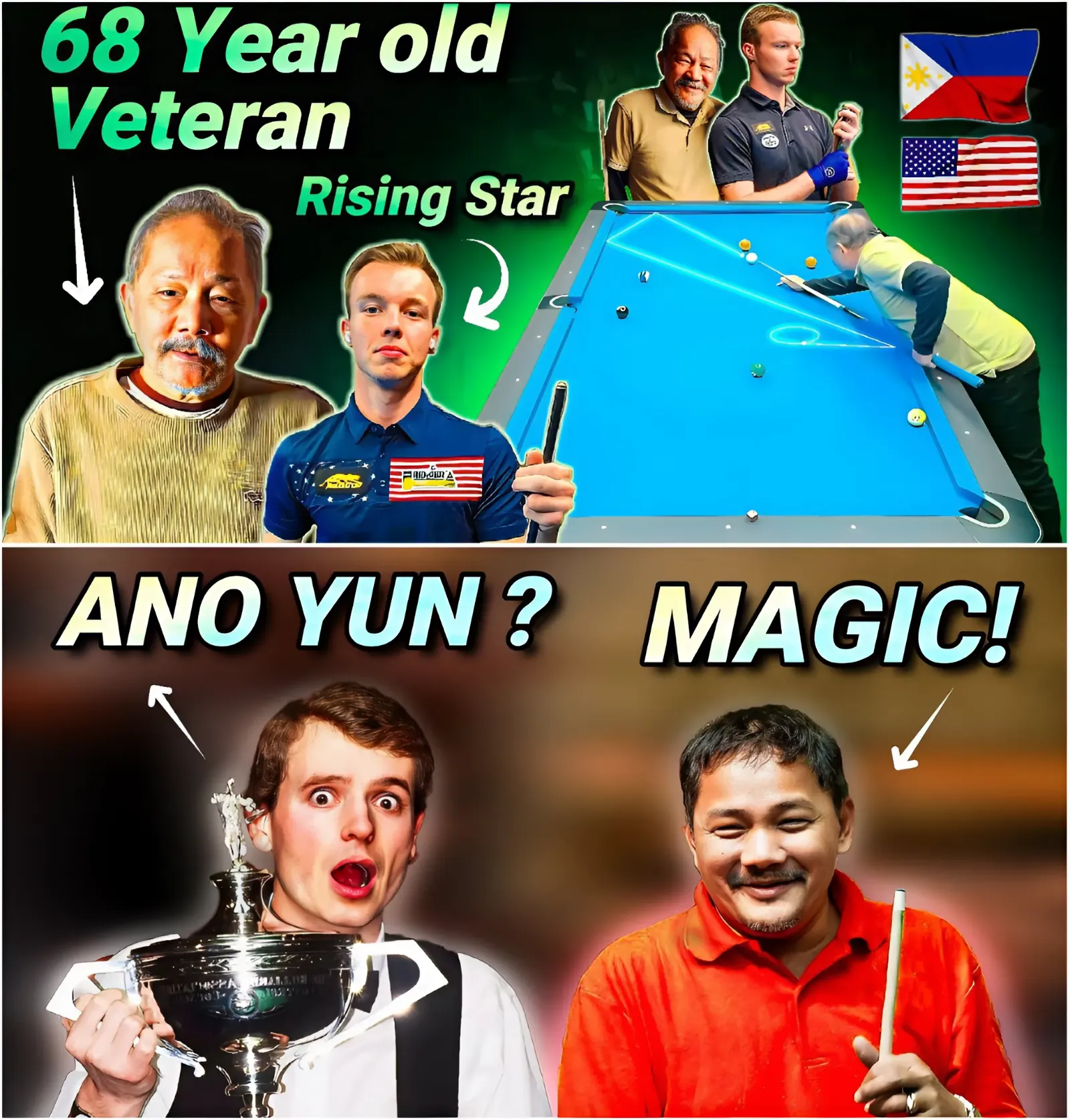 World no. 1 in SNOOKER, SURPRISED by EFREN REYES' MAGIC