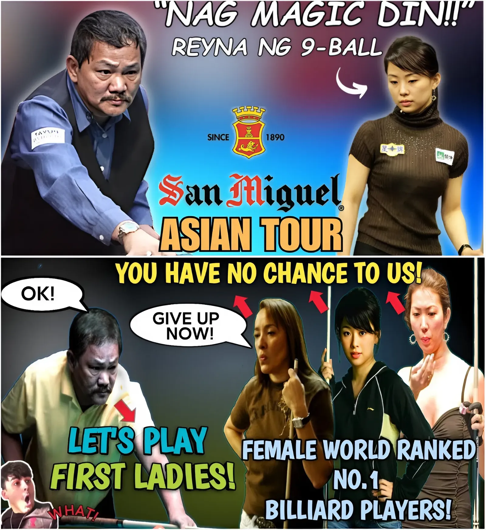 Reyes played surprisingly well! World No. 1 crushed by EFREN BATA REYES