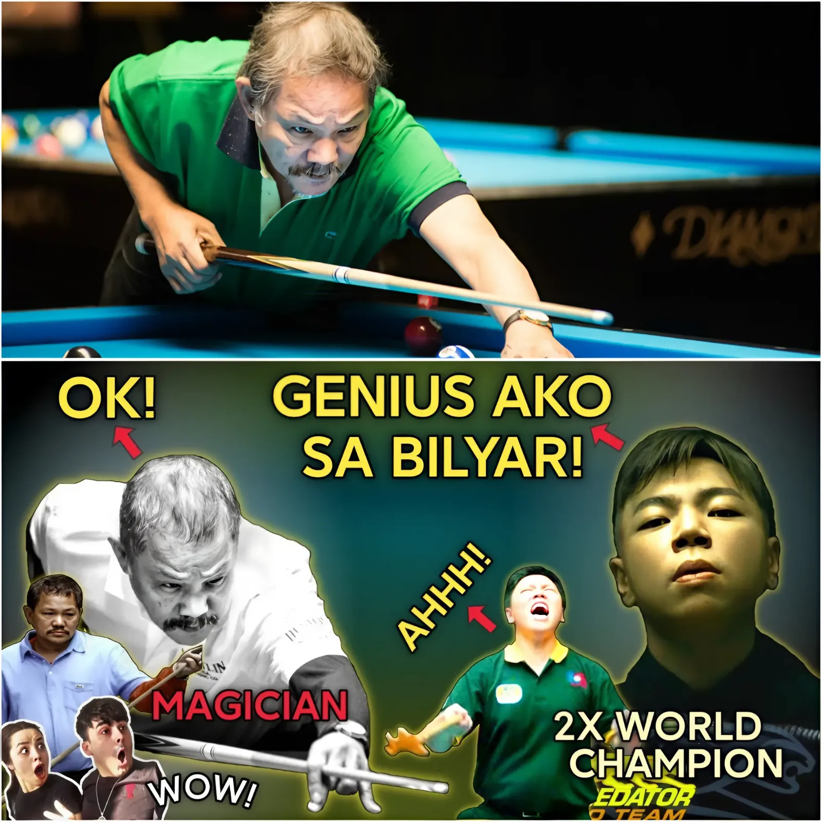 🌎EFREN BATA REYES "BILLIAM GENIUS" AND 2X WORLD CHAMPION TWICE "FALL!" OF EPHRAIN BUTTER