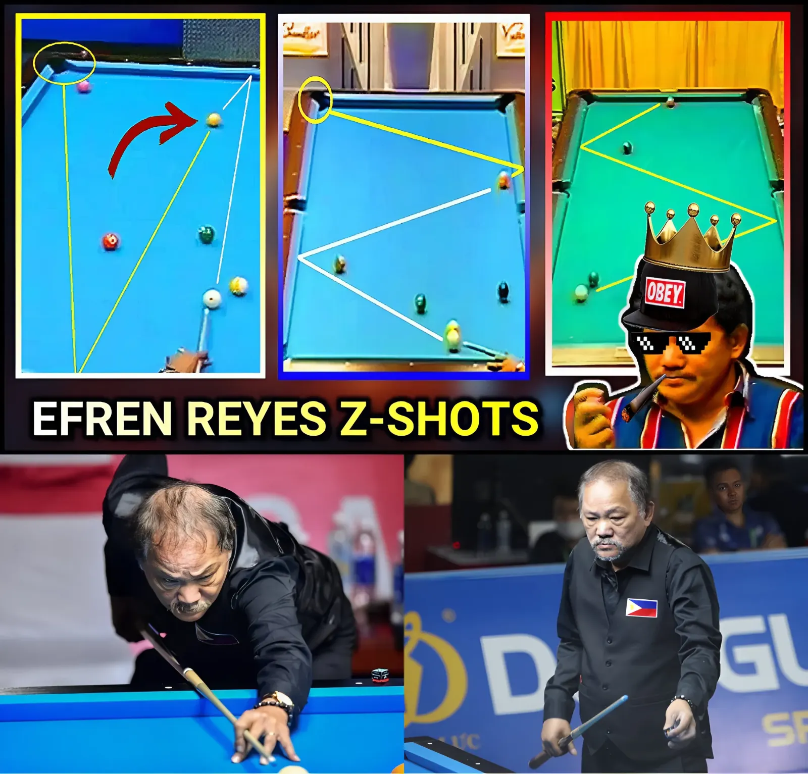 3 legendary Z-Shots that shook the Billiards world: Reyes Overcame It All!