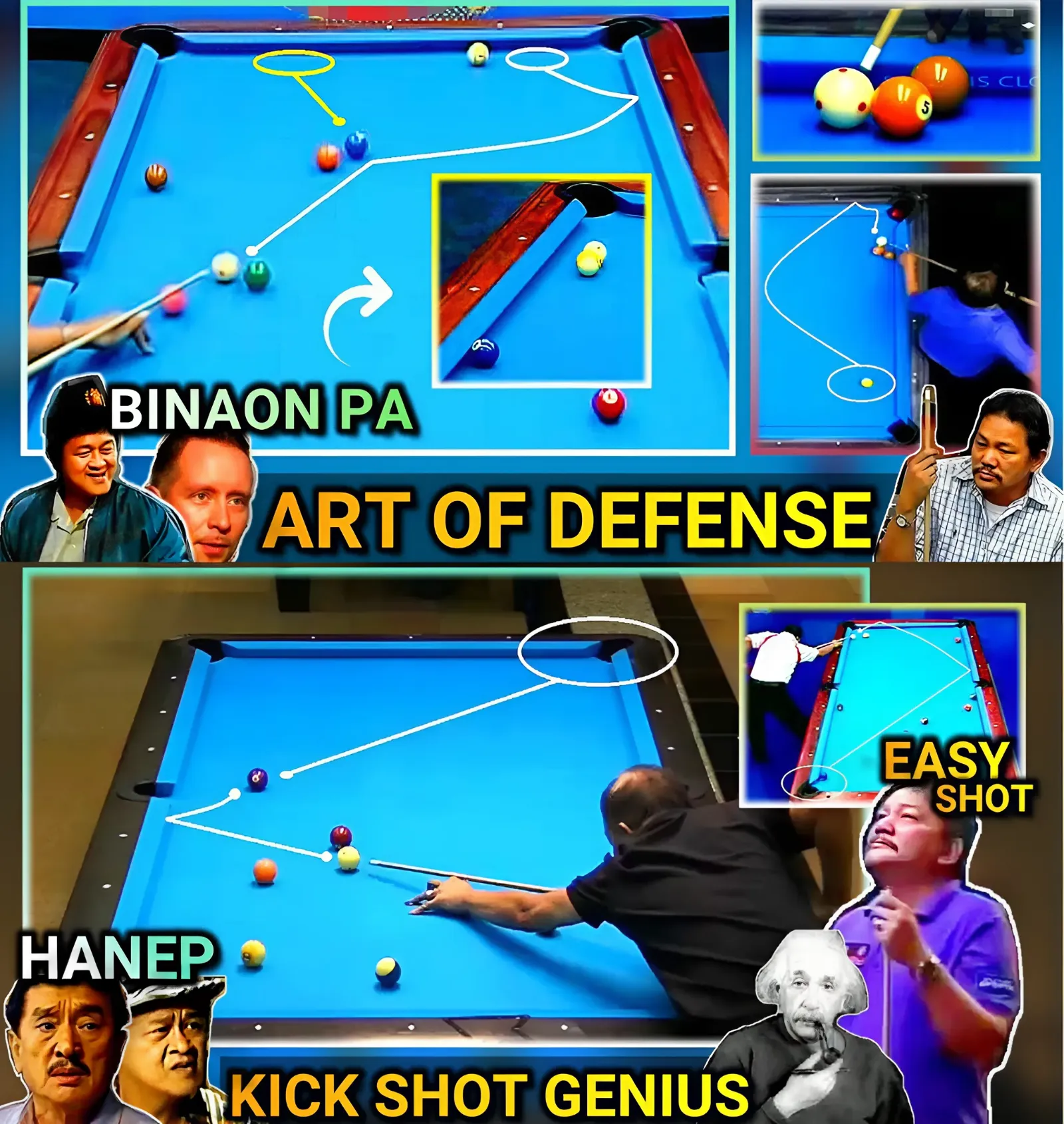 Legendary Efren Reyes' incredible shots surprised his opponents "I couldn't believe my eyes, how could he do that?"