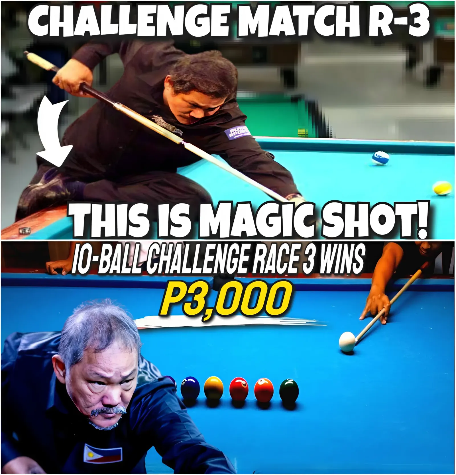 Efren Reyes: The Magician of Pool Baffles the Crowd with Unbelievable Shots!