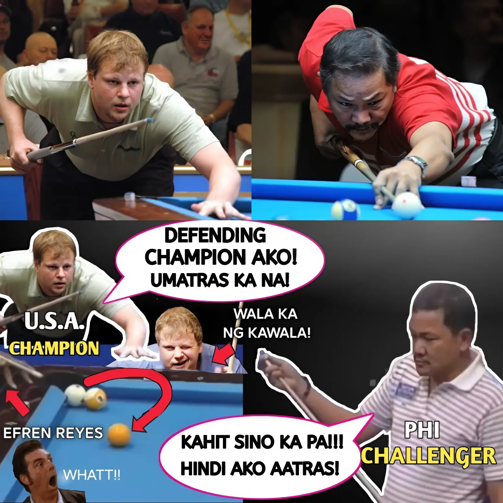 They Thought Efren Bata Will Back Down! Defending Champion Of America Doesn't Work With Efren Bata! Shout And Applause Everything That Child Made!