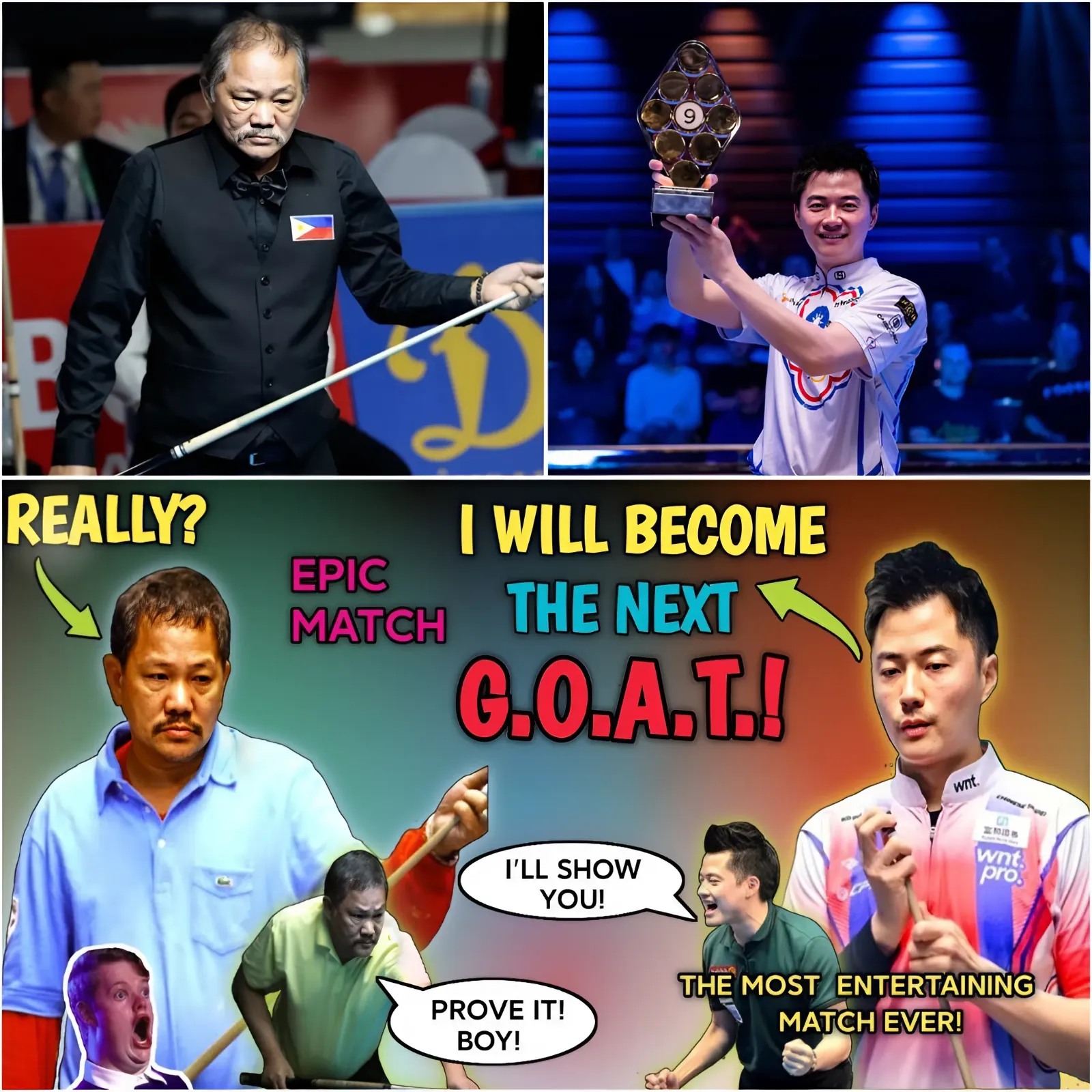 🌎 EPIC MATCH! 2X WORLD CHAMPION OF TAIWAN THINKS HE CAN STOP THE MAGIC OF THE GREAT EFREN BATA REYES