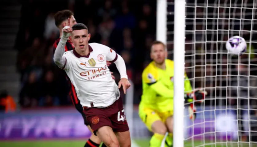 Foden nets winner as visitors close gap on Liverpool to 1 POINT despite late Cherries chances