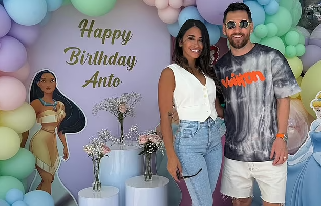 Lionel Messi celebrates with wife Antonela Roccuzzo on her birthday as the soccer legend pays tribute to his 'princess'