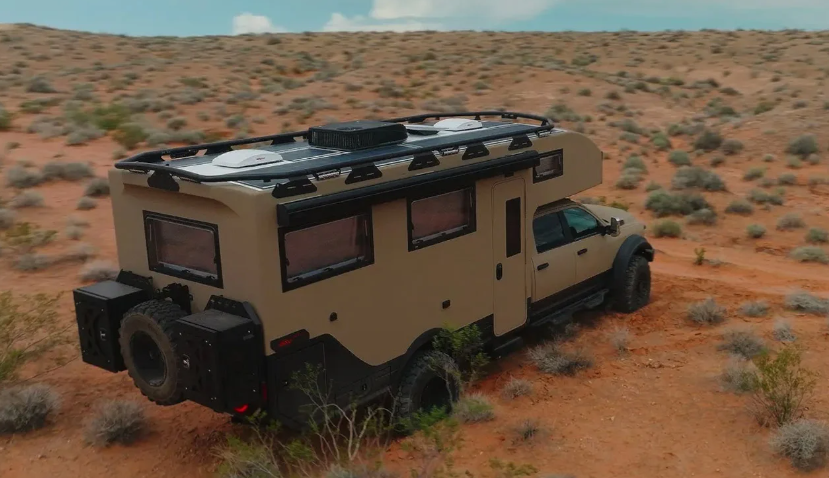 Off-grid camping will not be ordinary again with this carbon fiber and Kevlar body camper truck that sleeps four