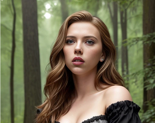 Scarlett Johansson’s allure is indeed heightened when she dons a mysterious black gown ‎