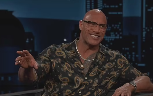 Dwayne 'The Rock' Johnson talks about running into 'naked' wrestler John Cena backstage at the Oscars during visit on Jimmy Kimmel Live