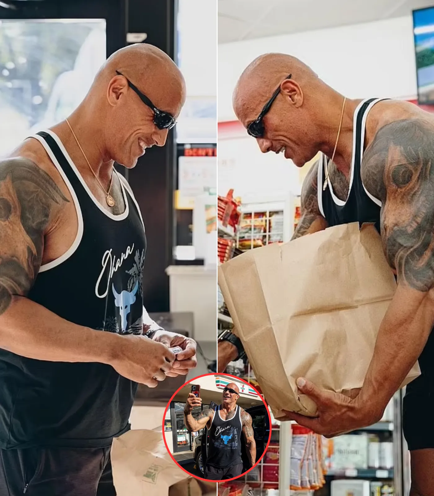 Dwayne Johnson buys up supply of Snickers bars at Hawaii 7-Eleven location to make up for shoplifting them when he was younger