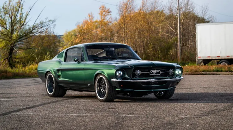 Close-Up Of The 1967 Ford Mustang Gt Fastback, One Of The Classic Cars That Left An Indelible Beauty With Its Powerful 5.0L V-8 Engine.