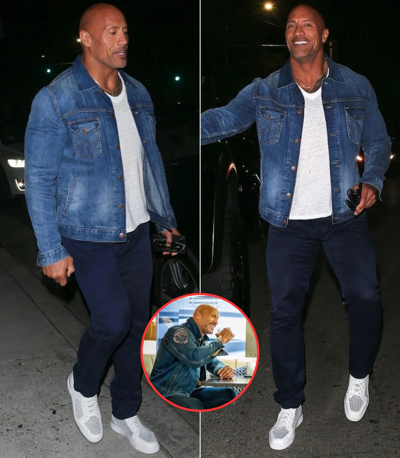 Dwayne Johnson is all smiles after dinner at Mastro's in Beverly Hills