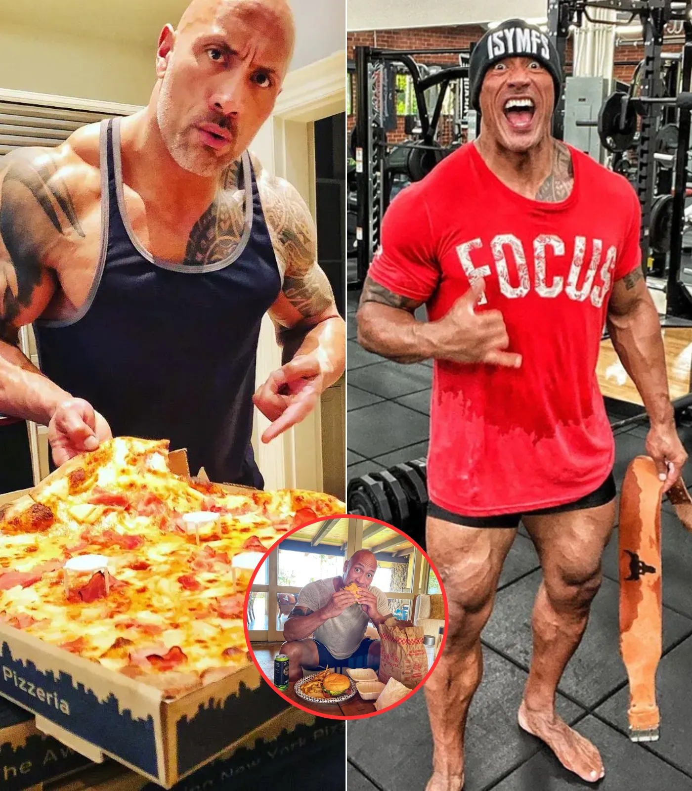 Dwayne ‘The Rock’ Johnson reveals massive ‘cheat meal’ including THREE pizzas and a dozen donuts after strict diet