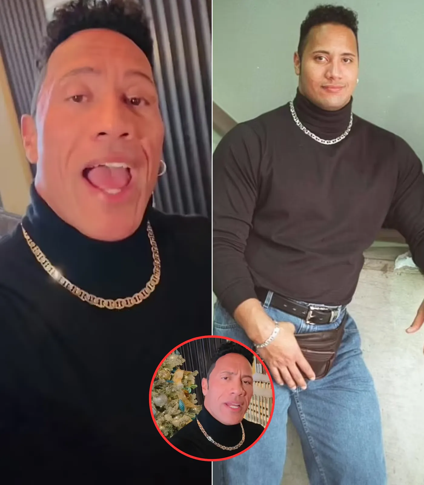 Dwayne 'The Rock' Johnson recreates THAT fan favorite meme of HIMSELF to celebrate Christmas