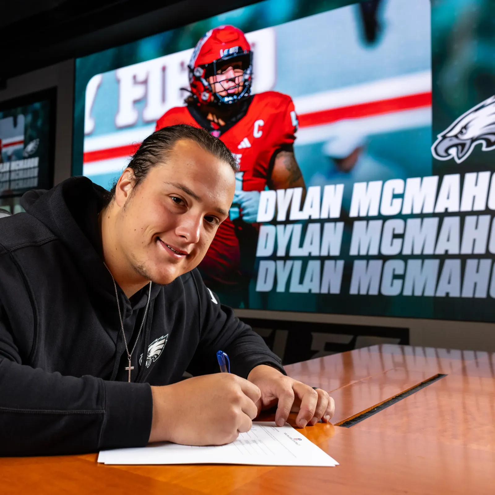 Eagles sign 2024 sixth-round pick Dylan McMahon to rookie contract