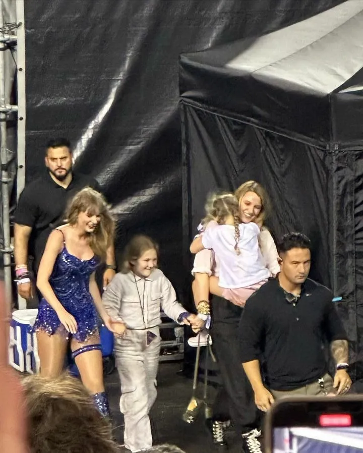 SWEET: Taylor Swift Spotted Leaving the Eras Tour Holding Hands with Blake Lively's Kids