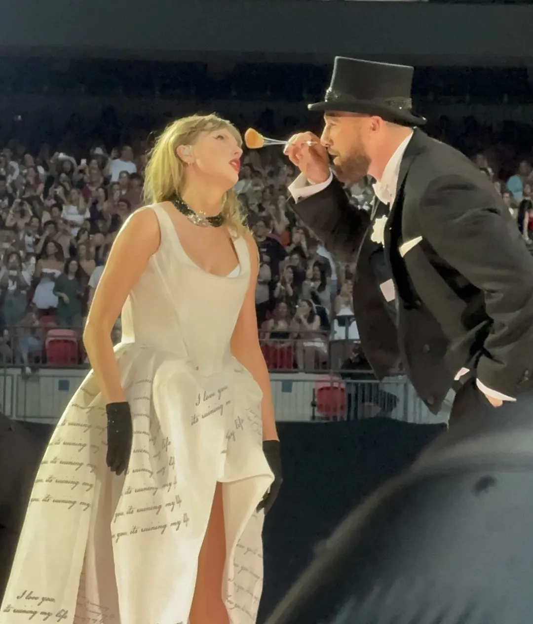 Taylor Swift reveals the perfect moment for Travis Kelce to join her on stage, and he succeeded after just one rehearsal... hinting at more surprise appearances to come.